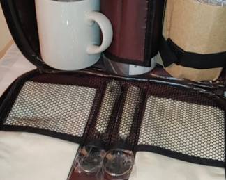 Coffee set with thermos in case