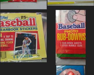 Unopened gum baseball cards