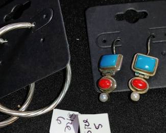 Beautiful quality sterling silver and turquoise earrings