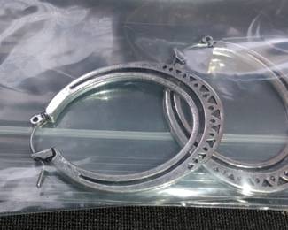 Gorgeous oblong sterling silver earrings