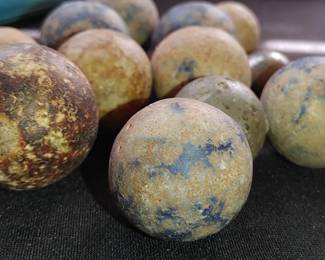 Quality collection of early clay marbles