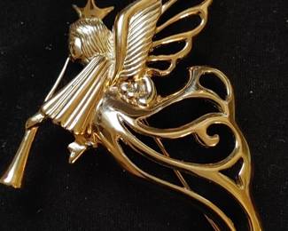 Signed Givenchy Angel brooch