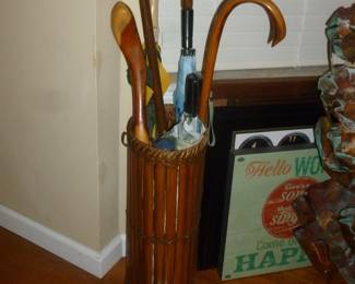 Umbrella stand, etc