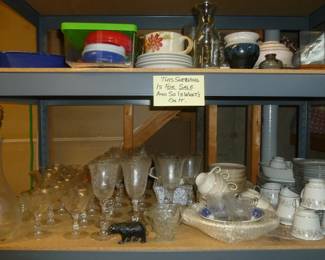 Elegant glasseware, china, etc