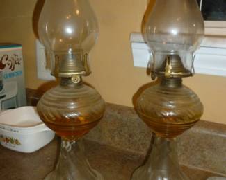 Vintage oil lamps