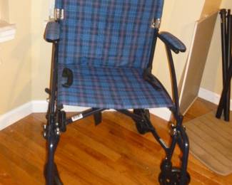 Portable fold-up light-weight wheelchair w/case