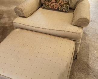 Upholstered Occasional Lounge Chair & Ottoman