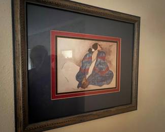 RC Gorman “Woman with Blue Blanket “