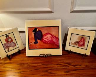 RC Gorman Navajo Artist “Bread Maker”, “Carole or Edna” & “Tigua