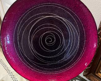 Pink & Purple glass Plate