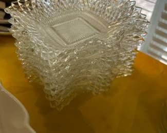 Cut glass dessert plates