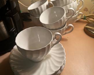 Johnson Brothers Snow White Regency Cup & Saucers