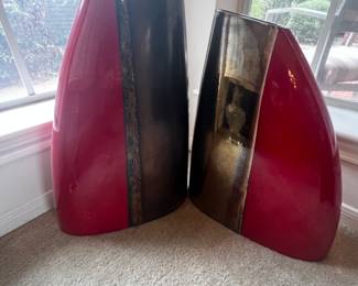 Beautiful Red and Bronze Vases