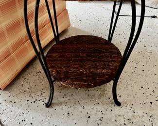 2 Tiered Round Rattan Side Table