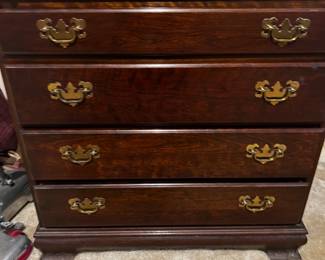 Night stand with pull out drink rest