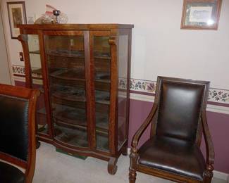 Curved Glass China Cabinet