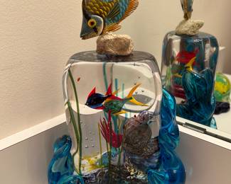 Murano Glass Studio Aquarium Blue Wave