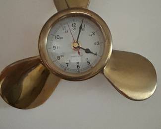 brass propeller clock