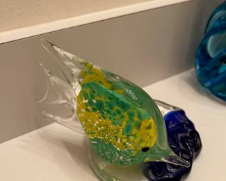 Art Glass Fish Tea Light Holder 