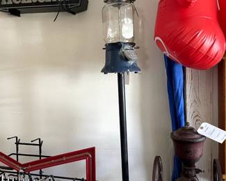 Antique gum ball dispenser