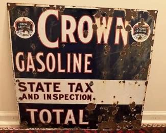 SIGN CROWN GASOLINE