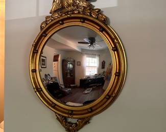 Bulls Eye Mirror "Federal Style" Wood Frame 1936