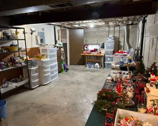 Christmas, Sterilite Storage Containers, Craft Table