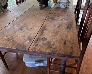 Wide plank farm table