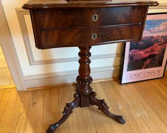 Victorian sewing table. Circa 1860