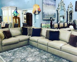 Ethan Allen Leather Sectional Orlando Auction