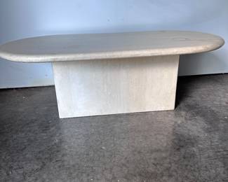 Travertine coffee table