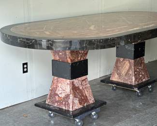 Muller marble and onyx dining table