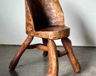 Carved wood chair
