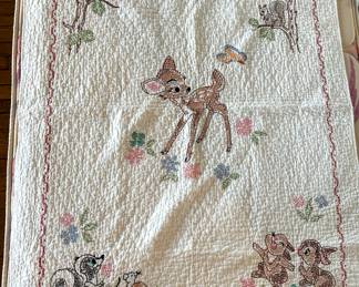Vintage Bambi Children’s Quilt 