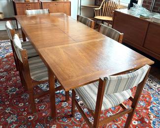Teak Table & Six Chairs