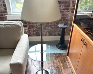 Modern Chrome & Glass Floor Lamp 