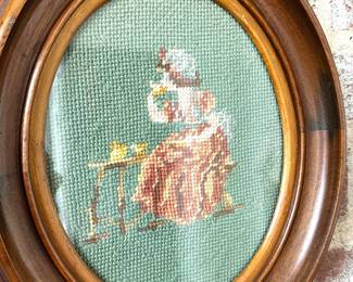 needlepoint in frame