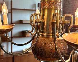 Indian Copper Chandelier from 1960s