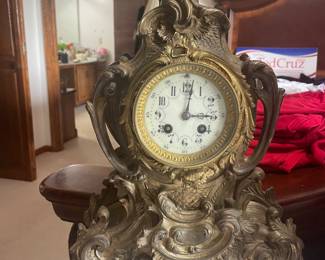 French Neoclassical AD moulin mantle clock rococo