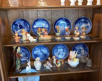 Danish plates, full bee Hummel figures, hand painted China and more 
