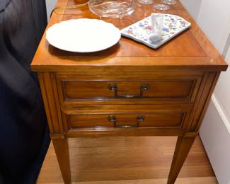 2 drawer end table