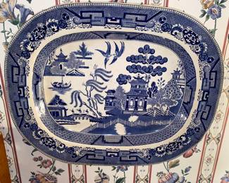 Ironstone Asian motif platter