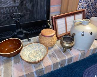 Longaberger basket -tournament of roses..pottery.. crock jug