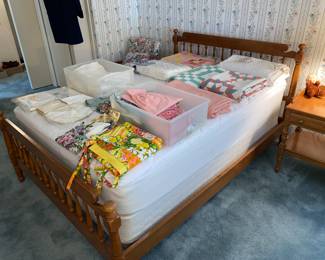 Assorted quilts and linens