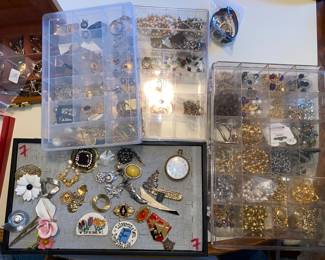 Pins, earrings, necklaces and more