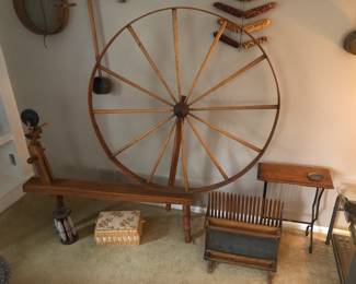 Antique Spinning Wheel (48 Inches Diameter)
