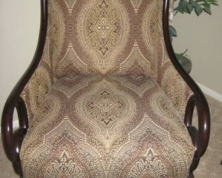   1 OF 2 RATTAN WING BACK