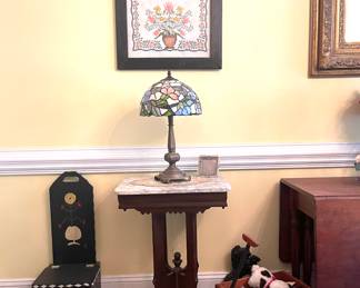 child's painted chair - Marble top Parlor side table