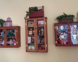 Hand crafted rustic cruio knick knack wall shelves