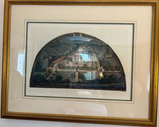 Antique Italian Print, Villa Medici Caffagioli 
